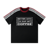 Better with a Cup of Coffee Striped T-Shirt