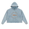 Life is Better with a Cup of Coffee Women's Vintage Washed Frayed-Hem Hoodie