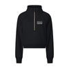 Better with a Cup of Coffee Cropped Half-Zip Sweatshirt