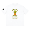 Don't Be a Prick! Grab a Coffee and CHILL Men's Streetwear Loose Drop Shoulder T-Shirt