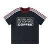 Better with a Cup of Coffee Striped T-Shirt