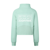 Better with a Cup of Coffee Cropped Half-Zip Sweatshirt