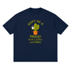 Don't Be a Prick! Grab a Coffee and CHILL Men's Streetwear Loose Drop Shoulder T-Shirt