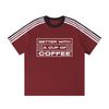 Better with a Cup of Coffee Striped T-Shirt