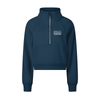 Better with a Cup of Coffee Cropped Half-Zip Sweatshirt