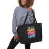 Art is Better with a Cup of Coffee Large Organic Tote Bag