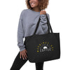 Mornings are Better with a Cup of Coffee Large Organic Tote Bag