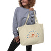 Mornings are Better with a Cup of Coffee Large Organic Tote Bag