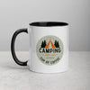 Camping is Better with a Cup of Coffee Mug with Color Inside