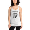 Desserts are Better with a Cup of Coffee Women's Racerback Tank